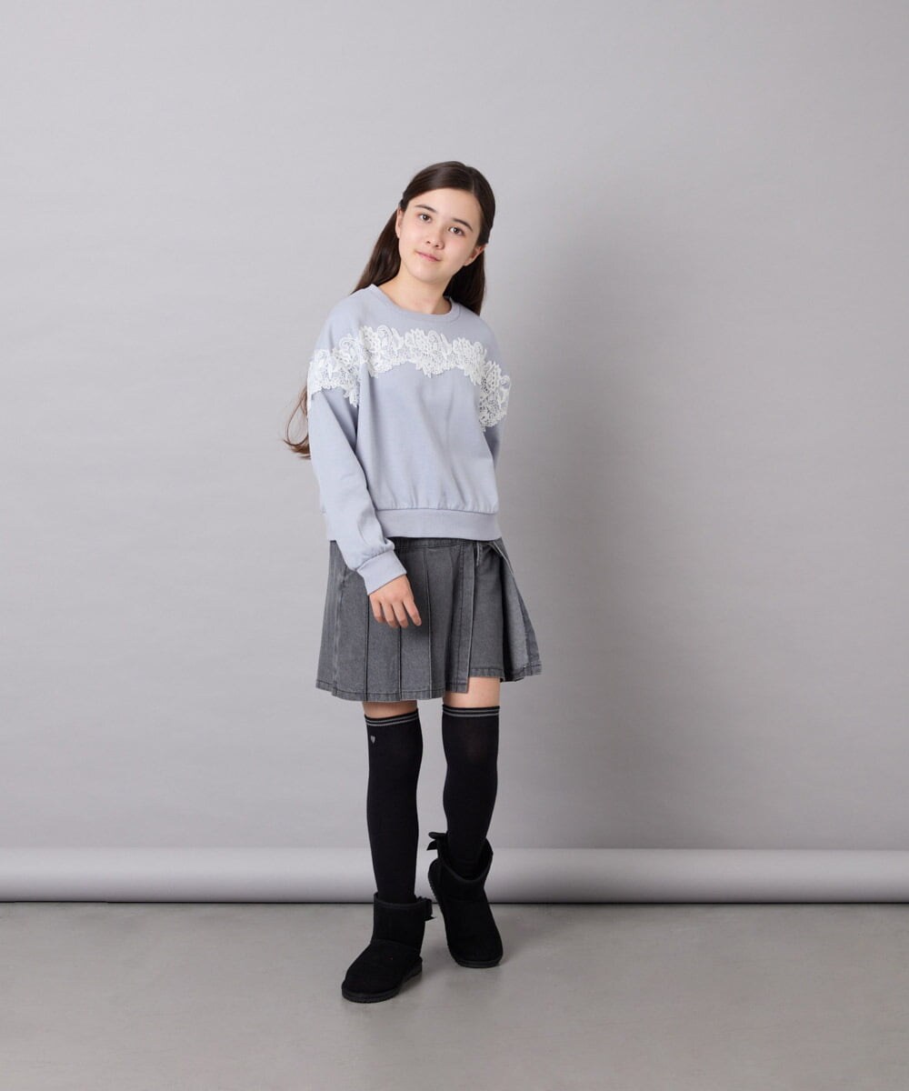 KJKAG22029 a.v.v KIDS(アー・ヴェ・ヴェ) [120-160]【WEB限定】レーストレーナー ライトブルー