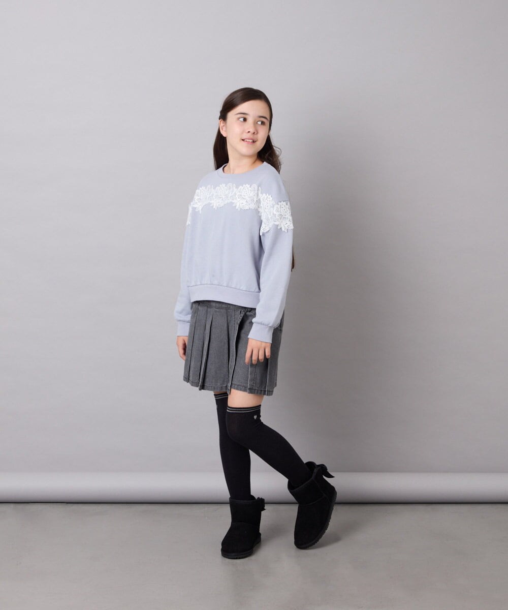 KJKAG22029 a.v.v KIDS(アー・ヴェ・ヴェ) [120-160]【WEB限定】レーストレーナー ライトブルー