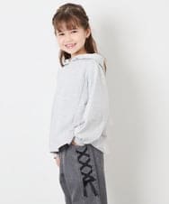 KJKAG23039 a.v.v KIDS(アー・ヴェ・ヴェ) [120-160]チュールフリルトレーナー ライトグレー