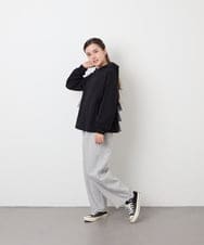 KJKAG23039 a.v.v KIDS(アー・ヴェ・ヴェ) [120-160]チュールフリルトレーナー ブラック
