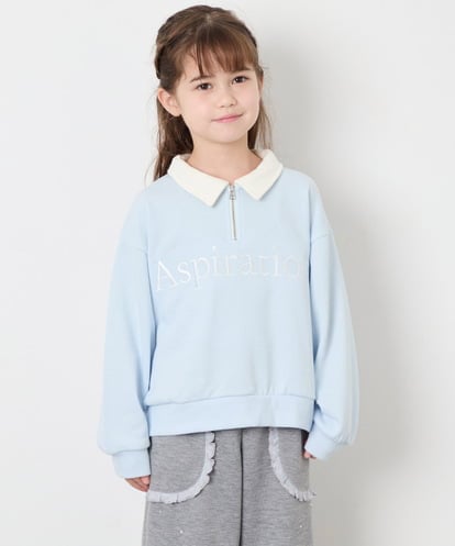 KJKAG28039 a.v.v KIDS [130-160]ハーフジップPO