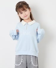 KJKAG28039 a.v.v KIDS(アー・ヴェ・ヴェ) [130-160]ハーフジップPO ライトブルー
