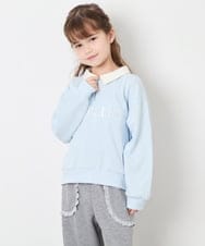 KJKAG28039 a.v.v KIDS(アー・ヴェ・ヴェ) [130-160]ハーフジップPO ライトブルー