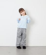 KJKAG28039 a.v.v KIDS(アー・ヴェ・ヴェ) [130-160]ハーフジップPO ライトブルー
