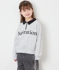 KJKAG28039 a.v.v KIDS(アー・ヴェ・ヴェ) [130-160]ハーフジップPO ライトグレー