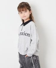 KJKAG28039 a.v.v KIDS(アー・ヴェ・ヴェ) [130-160]ハーフジップPO ライトグレー