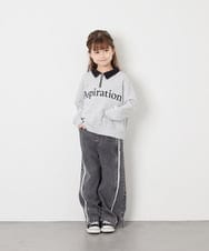 KJKAG28039 a.v.v KIDS(アー・ヴェ・ヴェ) [130-160]ハーフジップPO ライトグレー