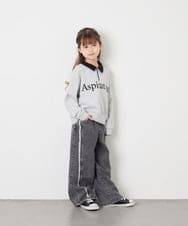 KJKAG28039 a.v.v KIDS(アー・ヴェ・ヴェ) [130-160]ハーフジップPO ライトグレー