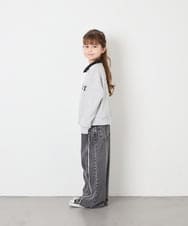 KJKAG28039 a.v.v KIDS(アー・ヴェ・ヴェ) [130-160]ハーフジップPO ライトグレー