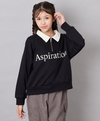 KJKAG28039 a.v.v KIDS [130-160]ハーフジップPO