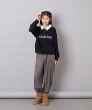 KJKAG28039 a.v.v KIDS(アー・ヴェ・ヴェ) [130-160]ハーフジップPO ブラック