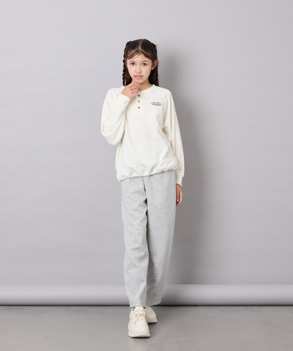 KJKAG29039 a.v.v KIDS(アー・ヴェ・ヴェ) [140-150]【男女兼用】ヘンリーネックPO アイボリー