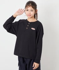 KJKAG29039 a.v.v KIDS(アー・ヴェ・ヴェ) [140-150]【男女兼用】ヘンリーネックPO ブラック
