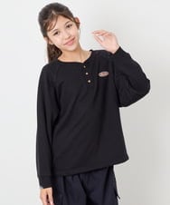 KJKAG29039 a.v.v KIDS(アー・ヴェ・ヴェ) [140-150]【男女兼用】ヘンリーネックPO ブラック