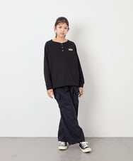 KJKAG29039 a.v.v KIDS(アー・ヴェ・ヴェ) [140-150]【男女兼用】ヘンリーネックPO ブラック