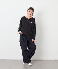 KJKAG29039 a.v.v KIDS(アー・ヴェ・ヴェ) [140-150]【男女兼用】ヘンリーネックPO ブラック