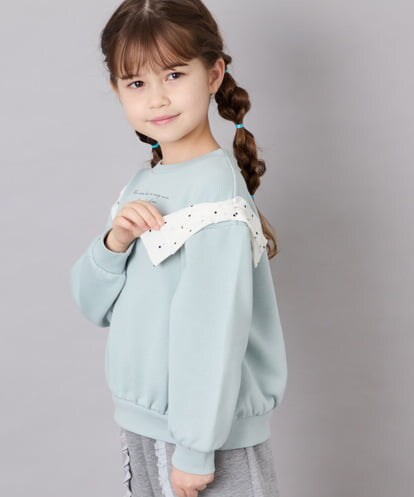 KJKAG46029 a.v.v KIDS [120-160]肩リボントレーナー