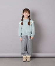 KJKAG46029 a.v.v KIDS(アー・ヴェ・ヴェ) [120-160]肩リボントレーナー グリーン