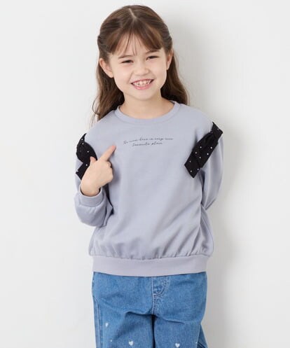 KJKAG46029 a.v.v KIDS [120-160]肩リボントレーナー
