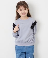 KJKAG46029 a.v.v KIDS(アー・ヴェ・ヴェ) [120-160]肩リボントレーナー ライトブルー