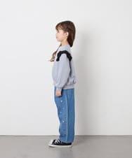 KJKAG46029 a.v.v KIDS(アー・ヴェ・ヴェ) [120-160]肩リボントレーナー ライトブルー