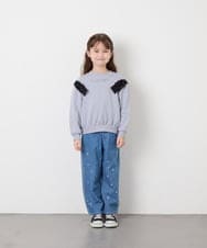 KJKAG46029 a.v.v KIDS(アー・ヴェ・ヴェ) [120-160]肩リボントレーナー ライトブルー