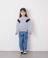 KJKAG46029 a.v.v KIDS(アー・ヴェ・ヴェ) [120-160]肩リボントレーナー ライトブルー