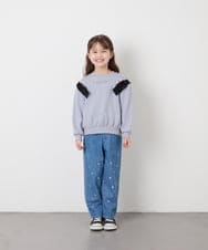 KJKAG46029 a.v.v KIDS(アー・ヴェ・ヴェ) [120-160]肩リボントレーナー ライトブルー
