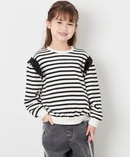 KJKAG46029 a.v.v KIDS(アー・ヴェ・ヴェ) [120-160]肩リボントレーナー アイボリー