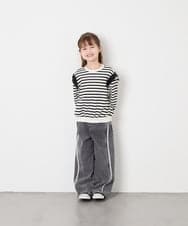 KJKAG46029 a.v.v KIDS(アー・ヴェ・ヴェ) [120-160]肩リボントレーナー アイボリー