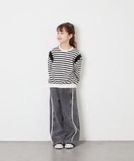 KJKAG46029 a.v.v KIDS(アー・ヴェ・ヴェ) [120-160]肩リボントレーナー アイボリー
