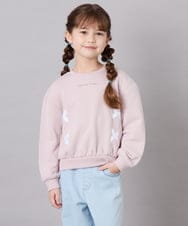 KJKAG47026 a.v.v KIDS(アー・ヴェ・ヴェ) [120-160]レースアップリボントレーナー ライトピンク