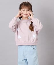 KJKAG47026 a.v.v KIDS(アー・ヴェ・ヴェ) [120-160]レースアップリボントレーナー ライトピンク