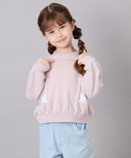 KJKAG47026 a.v.v KIDS(アー・ヴェ・ヴェ) [120-160]レースアップリボントレーナー ライトピンク