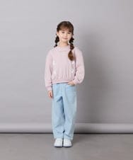 KJKAG47026 a.v.v KIDS(アー・ヴェ・ヴェ) [120-160]レースアップリボントレーナー ライトピンク