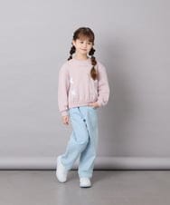 KJKAG47026 a.v.v KIDS(アー・ヴェ・ヴェ) [120-160]レースアップリボントレーナー ライトピンク