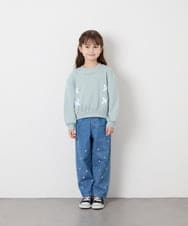 KJKAG47026 a.v.v KIDS(アー・ヴェ・ヴェ) [120-160]レースアップリボントレーナー ライトグリーン