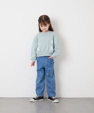 KJKAG47026 a.v.v KIDS(アー・ヴェ・ヴェ) [120-160]レースアップリボントレーナー ライトグリーン