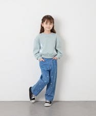 KJKAG47026 a.v.v KIDS(アー・ヴェ・ヴェ) [120-160]レースアップリボントレーナー ライトグリーン