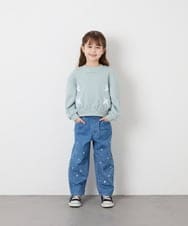 KJKAG47026 a.v.v KIDS(アー・ヴェ・ヴェ) [120-160]レースアップリボントレーナー ライトグリーン