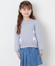 KJKAG47026 a.v.v KIDS(アー・ヴェ・ヴェ) [120-160]レースアップリボントレーナー ライトブルー