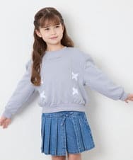 KJKAG47026 a.v.v KIDS(アー・ヴェ・ヴェ) [120-160]レースアップリボントレーナー ライトブルー