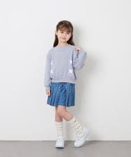 KJKAG47026 a.v.v KIDS(アー・ヴェ・ヴェ) [120-160]レースアップリボントレーナー ライトブルー
