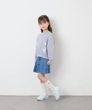 KJKAG47026 a.v.v KIDS(アー・ヴェ・ヴェ) [120-160]レースアップリボントレーナー ライトブルー
