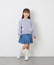 KJKAG47026 a.v.v KIDS(アー・ヴェ・ヴェ) [120-160]レースアップリボントレーナー ライトブルー