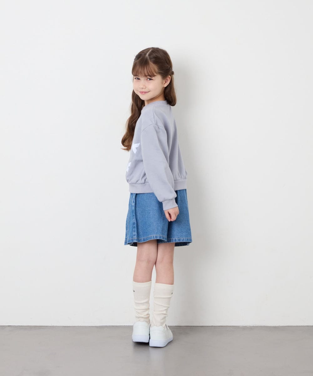 KJKAG47026 a.v.v KIDS(アー・ヴェ・ヴェ) [120-160]レースアップリボントレーナー ライトブルー
