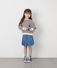 KJKAG47026 a.v.v KIDS(アー・ヴェ・ヴェ) [120-160]レースアップリボントレーナー アイボリー