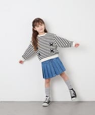 KJKAG47026 a.v.v KIDS(アー・ヴェ・ヴェ) [120-160]レースアップリボントレーナー アイボリー