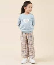 KJKAJ22024 a.v.v KIDS(アー・ヴェ・ヴェ) [100-130]トゥインクルスパンコールアート裏起毛トレーナー[WEB限定サイズ] グリーン