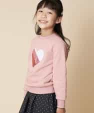 KJKAM42024 a.v.v KIDS(アー・ヴェ・ヴェ) [100-130]アソートモチーフトレーナー[WEB限定サイズ] ピンク(ハート)